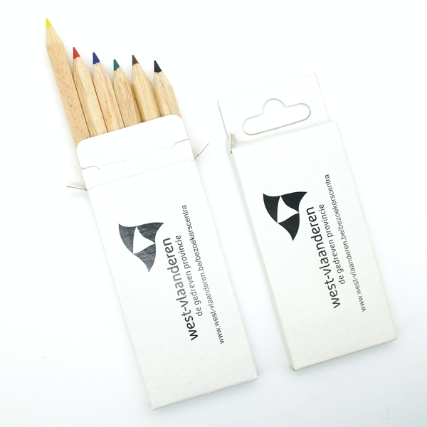 Box with 6 half-length colouring pencils - FSC 100%